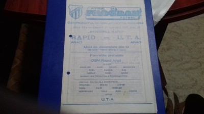 program Rapid Arad - UTA foto