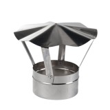 Terminal inox contra ploaie, pentru cos de fum neizolat, Versia Lux, 200 mm