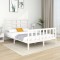 vidaXL Cadru pat, alb, 140x190 cm, lemn masiv 3105906