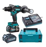 Makita DF001GM201 masina de gaurit-insurubat cu mandrina 40 V 140 Nm Fara perii de carbon 2 x 4 Ah acumulatori + incarcator In MakPac