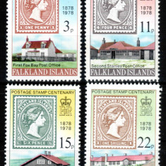 Falkland 1978, Mi #275-278**, Centenarul marcii postale, MNH! Cota 3,70 €!