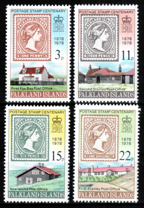 Falkland 1978, Mi #275-278**, Centenarul marcii postale, MNH! Cota 3,70 &euro;!