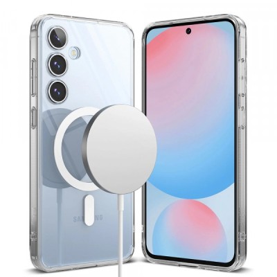 Husa MagSafe pentru Samsung Galaxy S24 FE S721, Ringke, Fusion, Transparenta foto