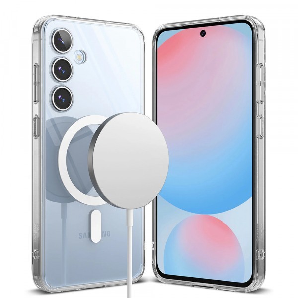 Husa MagSafe pentru Samsung Galaxy S24 FE S721, Ringke, Fusion, Transparenta