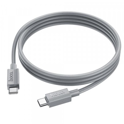 Cablu Date si Incarcare USB-C - USB-C HOCO X107, 60W, 1m, Gri foto
