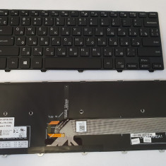 Tastatura laptop noua DELL Inspiron 5442 5445 5447 5448 Russian Clavier Backlit DP/N X1W6J