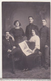 Bnk foto - Fotografie de grup - militari cu civil si doamne, Alb-Negru, Romania 1900 - 1950, Portrete