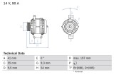 BOSCH 0 986 048 771 Generator / Alternator