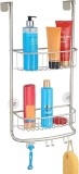 Raft pentru dus mDesign, metal, argintiu, 61 x 30,5 x 16,3 cm