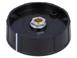 Buton rotativ negru cu indicator ABS 6mm 50x15,5mm