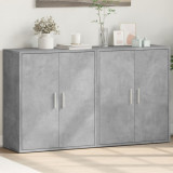VidaXL Dulapuri, 2 buc., gri beton, 60x31x70 cm, lemn prelucrat 3276542