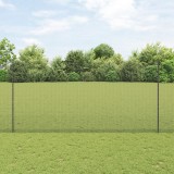 VidaXL Gard din S&acirc;rmă Sudată cu 10 St&acirc;lpi U Gri 1.5x10 m Oțel