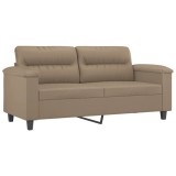 Cumpara ieftin Canapea cu 2 locuri, cappuccino, 140 cm, piele ecologica
