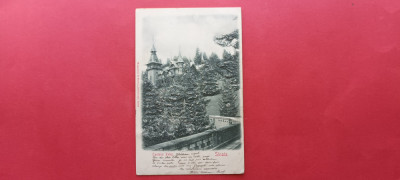 Prahova Sinaia Castelul Peles In relief Embosata En Relief 1900 foto