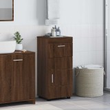 vidaXL Set dulap baie cu sertar TULUM Stejar &icirc;nchis 37 x 31,5 x 82 cm 880348