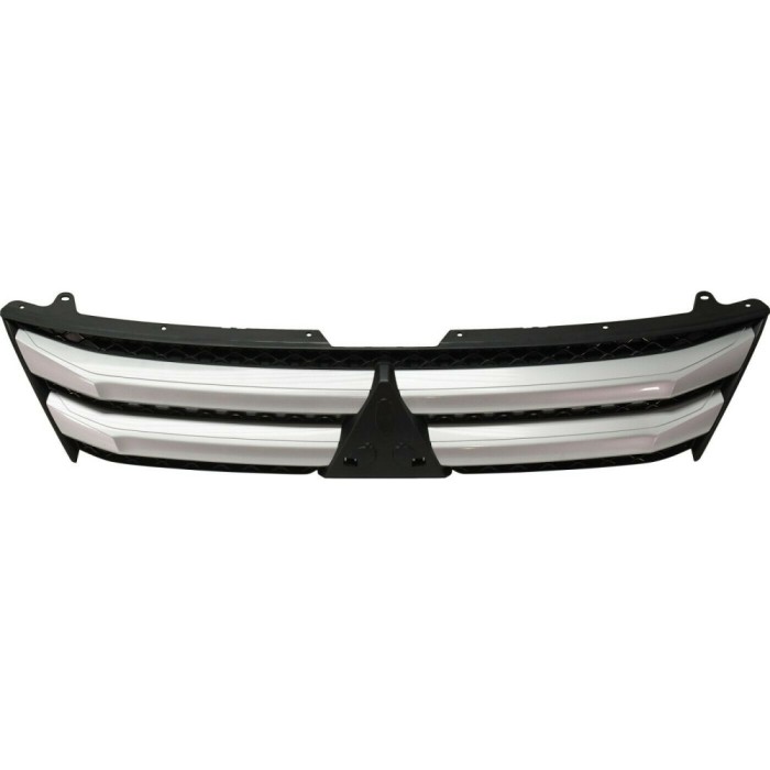 Grila masca fata MITSUBISHI ECLIPSE CROSS, 10.2017-,cu mulaje argintii; negru