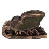 Cumpara ieftin Sanie decorativa Craciun ceramica verde maro 35x23x21 cm