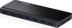 HUB USB TP-Link UH720, 7 porturi USB 3.0 + 2 porturi incarcare telefoane/tablete foto