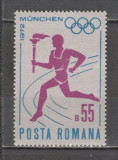 Romania.1972 Olimpiada de vara MUNCHEN-Flacara olimpica DR.311, Nestampilat