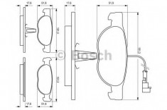 Set placute frana,frana disc ALFA ROMEO 146 (930) (1994 - 2001) BOSCH 0 986 424 246 foto