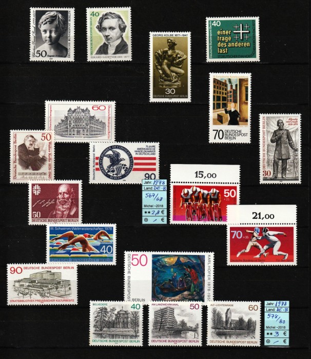 Germania, Berlin, 1978 | Mic Lot an 1978 - Serii complete | MNH | aph
