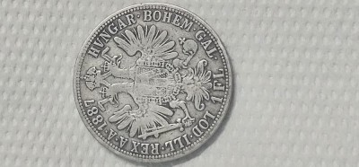 1 FLORIN 1887 , argint foto