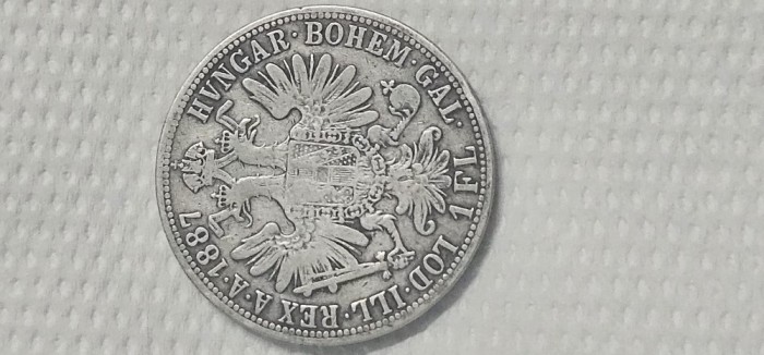 1 FLORIN 1887 , argint