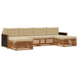 vidaXL Seturi de canapele cu pernă 6 pcs Lemn Solid de Acacia 3383676