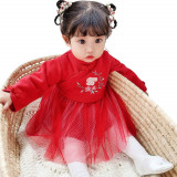 Pentru Cosplay copii stil chinezesc de Anul Nou Rochie pentru bebeluși cu m&acirc;necă, Oem