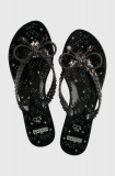 Melissa slapi MELISSA HARMONIC CHROME + DISNEY femei, culoarea negru, cu toc plat, M.35754.V098