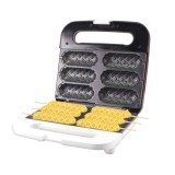 Aparat de facut vafe pe bat Beper, 850 W, 23 x 23 x 10 cm, 6 vafe, placi antiaderente