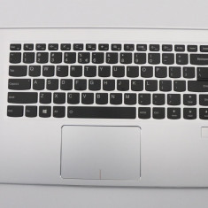 Carcasa cu tastatura Laptop, Lenovo, Yoga 910-13IKB Type 80VG, 80VF, 5CB0M35044, iluminata, argintie, layout US