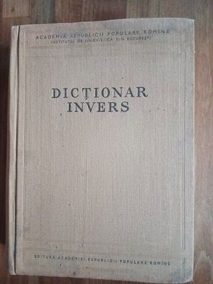 Dictionar invers-Alexandru Graur foto