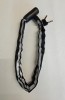 Antifurt cu cheie pentru bicicleta, lungime 70 cm, negru alb - RESIGILAT