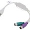 Adaptor USB-PS2 cu 2 socluri PS/2 și mufă USB A nichelată albă