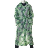 Pelerina ploaie camuflaj verde cu gluga