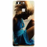 Husa silicon pentru Huawei P9 Plus, Girl In Blue Dress