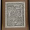 Gravura veche romaneasca PROOROCUL DAVID, datand de la 1780