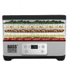 Deshidrator Fructe Legume Plante Bass BS-BH10603, 5 Tavi, 300W, Temporizator, Protectie Supraincalzire, Gri
