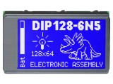 Afișaj LCD Grafic 128x64 Albastru 75x45.8mm LED