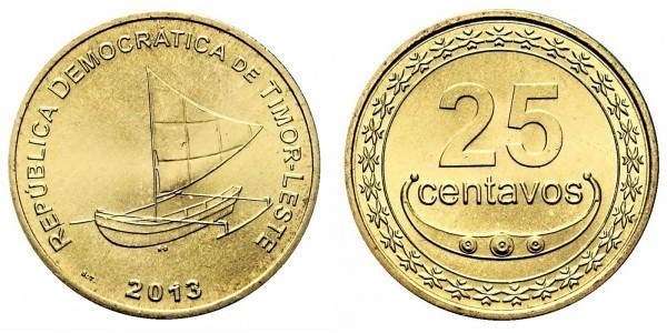 Timorul de Est 2013 - 25 centavos UNC