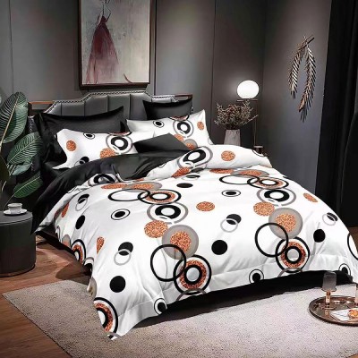 Lenjerie pat dublu,bumbac finet,6 piese,cearceaf normal 220x240cm, cearceaf pilota 200x220cm, 2 fete de perna 50x70, 2 fete de perna 70x70-M172 foto