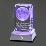 Lampă de noapte 3D Moon Crystal multicoloră I Love You Decolamp, cadouri de Crăciun pentru soție, iubită, mamă, idei unice de cadou pentru Ziua &Icirc;ndrăg