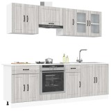 VidaXL Set de dulapuri de bucătărie 8 piese &bdquo;Kalmar&rdquo; lemn Sonoma gri