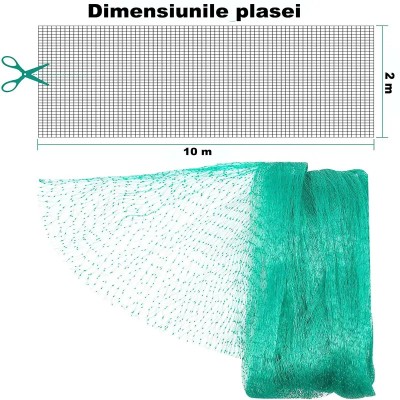 Plasa de protectie contra pasarilor pentru pomi (2m*10m) #26301 foto