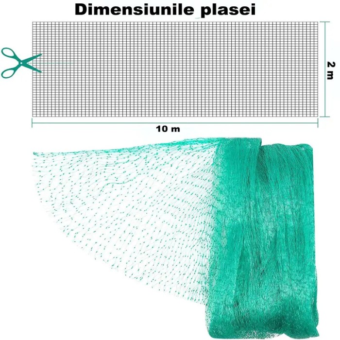 Plasa de protectie contra pasarilor pentru pomi (2m*10m) #26301