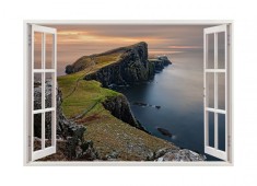 Autocolant decorativ, Fereastra, Natura si peisaje, Multicolor, 85 cm, 2344ST foto