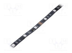 Bandă LED RGB 5050 programabilă 30 LED/m 10mm PCB neagră IP20 - IPIXEL LED