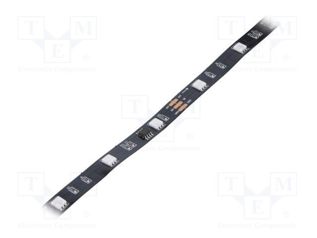 Bandă LED RGB 5050 programabilă 30 LED/m 10mm PCB neagră IP20 - IPIXEL LED