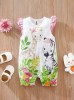 Salopeta alba imprimata cu animalute (Marime Disponibila: 6-9 luni (Marimea 19, Superbaby